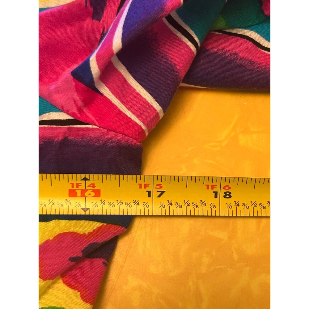 VTG 80s Leslie Lucks Colorful Peplum Top And Skirt Set Size 6 - Picture 6 of 10